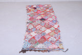 Moroccan berber rug 2.4 X 6.3 Feet - Boucherouite Rugs