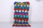 Moroccan berber rug 2.3 X 5.1 Feet - Boucherouite Rugs