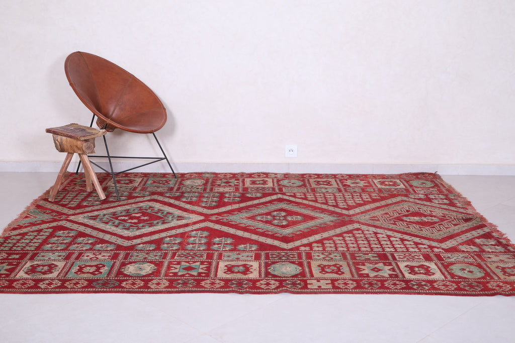 Different Woven Moroccan Berber rug in interior decoration