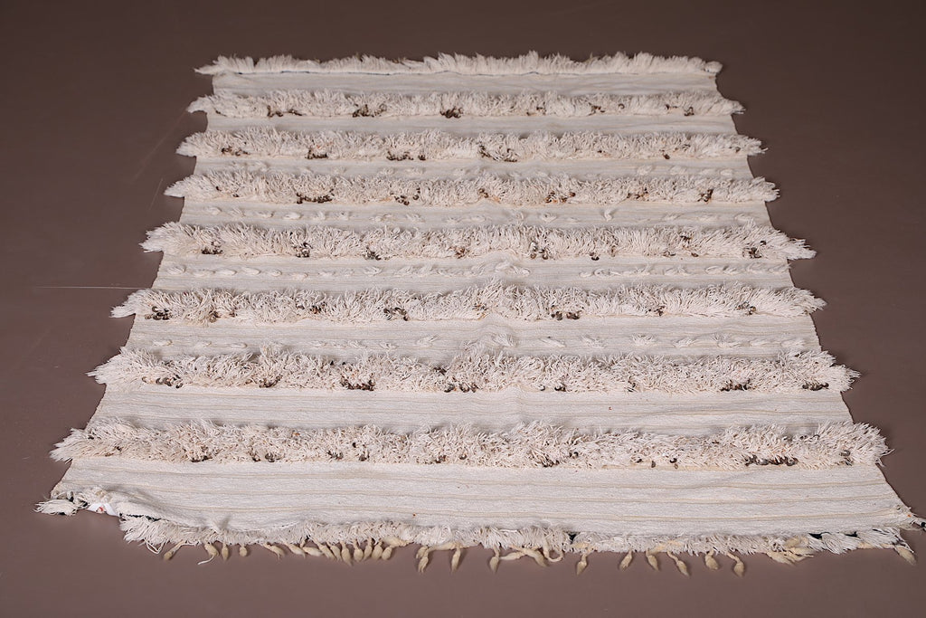 Beni ourain rug by weavers from atlas mountains