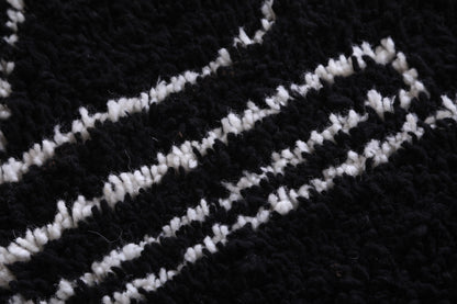 Handmade Moroccan rug - Custom black Wool rug - Berber rug