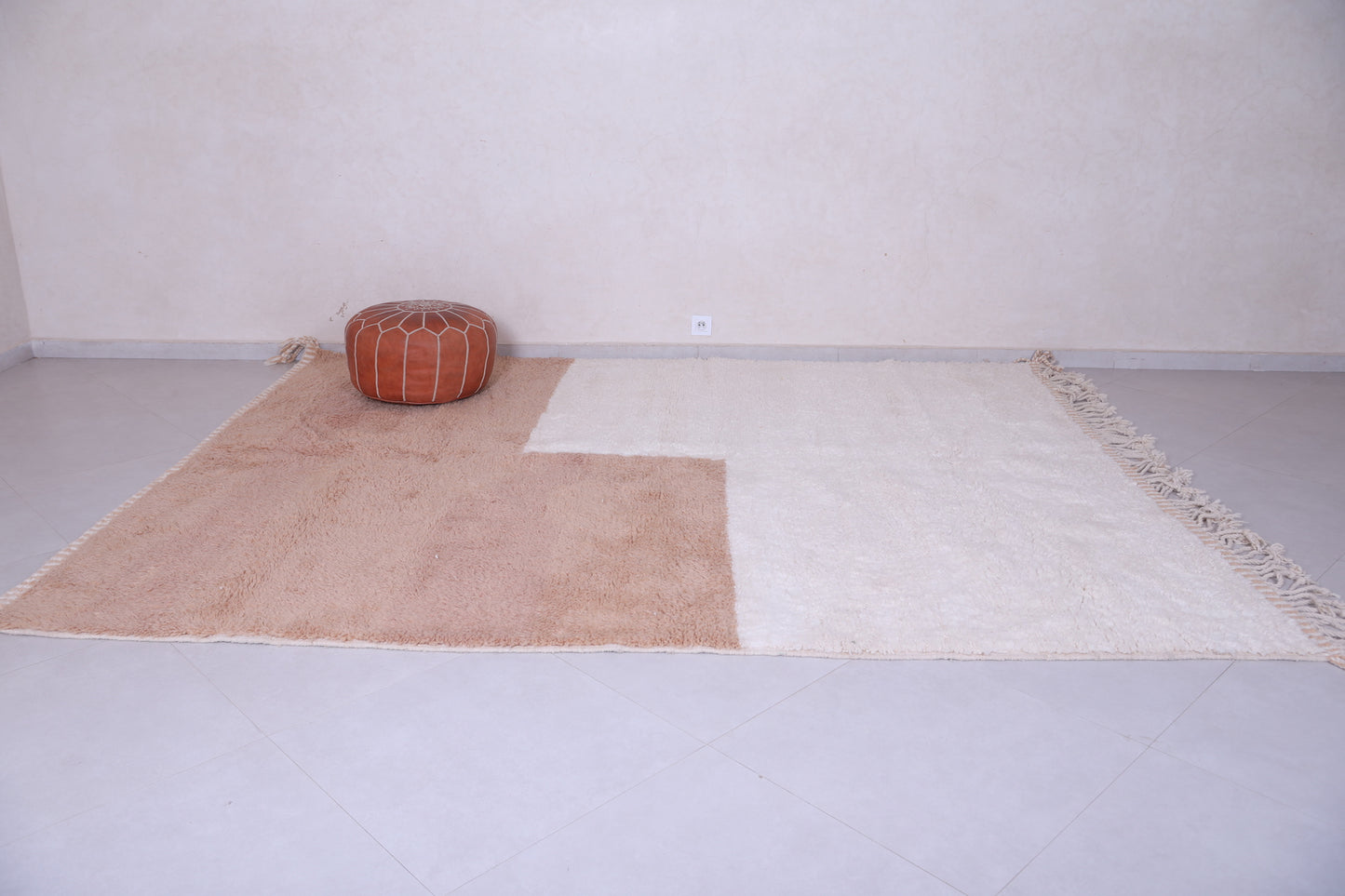 Custom Berber Brown and Beige Rug - Handmade rug - Moroccan Rug