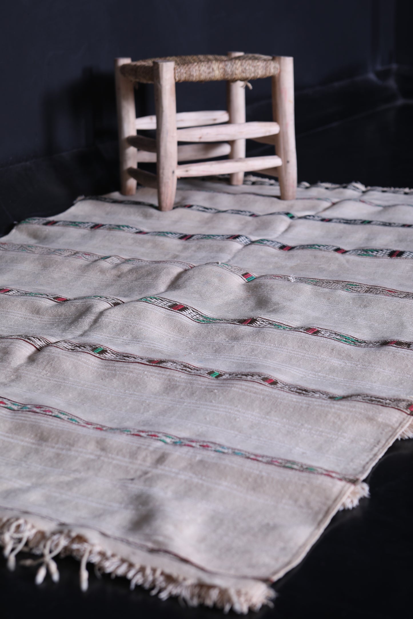 Berber Striped rug Blanket 3.5 FT X 5.9 FT