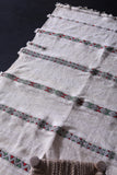 Tribal Berber wedding blanket rug 3.5 FT X 6.2 FT