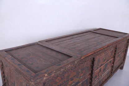 Vintage Moroccan chest H 3.1 FT x W 8.3 FT x D 2.6 FT