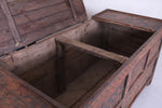 Vintage Moroccan chest H 2.8 FT x W 6.5 FT x D 2.6 FT - wood chest