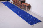 Blue Hand Knotted rug - Custom Moroccan Entryway rug
