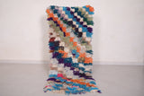 Moroccan Boucherouite Rug 2.2 X 5.8 Feet - colorful rug