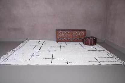 Custom striped Moroccan rug - Handmade Berber rug shag