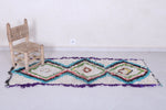 Moroccan berber rug 2.4 X 6.2 Feet - Boucherouite Rugs
