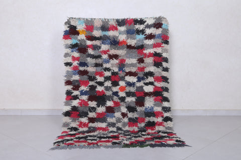 Moroccan berber rug 3.4 X 5.3 Feet - Boucherouite Rugs