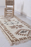 Moroccan berber rug 2.7 X 5.9 Feet - Boucherouite Rugs