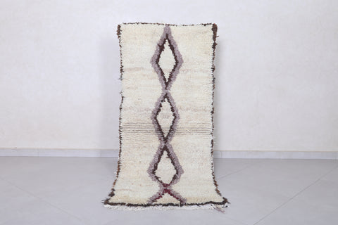 Moroccan berber rug 2.4 X 5.7 Feet - Boucherouite Rugs