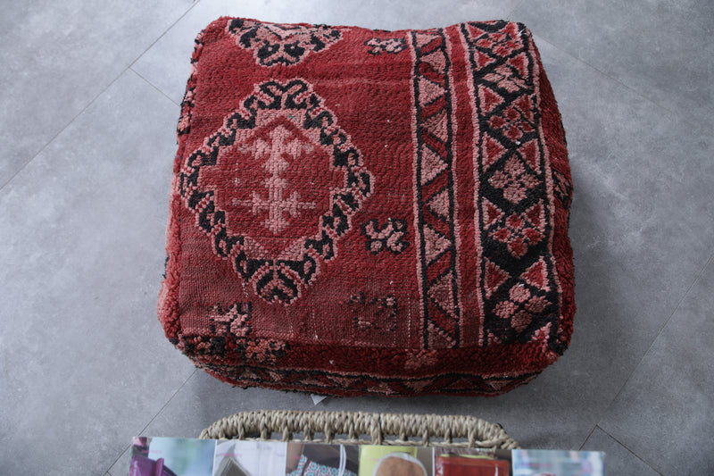 Moroccan berber handmade ottoman pouf - kilim pouf