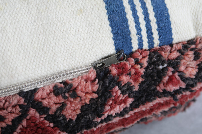 Moroccan berber handmade ottoman pouf - kilim pouf