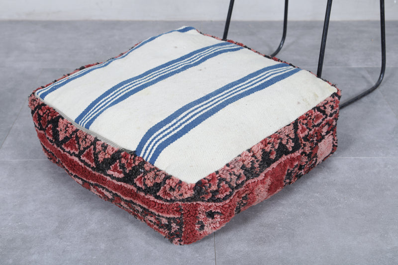 Moroccan berber handmade ottoman pouf - kilim pouf
