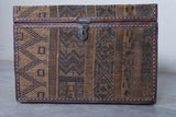 Vintage Moroccan chest  H 16.9 INCHES X W 24.4 INCHES X D 17.7 INCHES