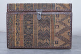 Vintage Moroccan chest  H 16.5 INCHES X W 23.6 INCHES X D 17.7 INCHES