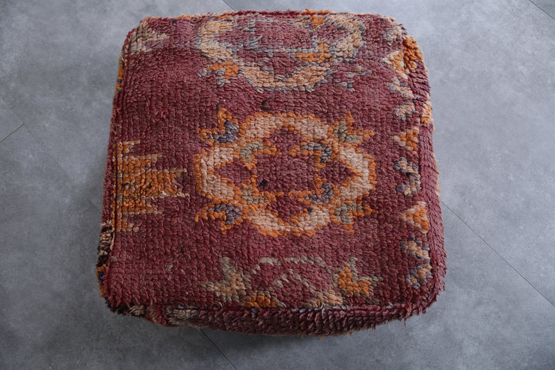Moroccan berber handmade ottoman pouf - kilim pouf