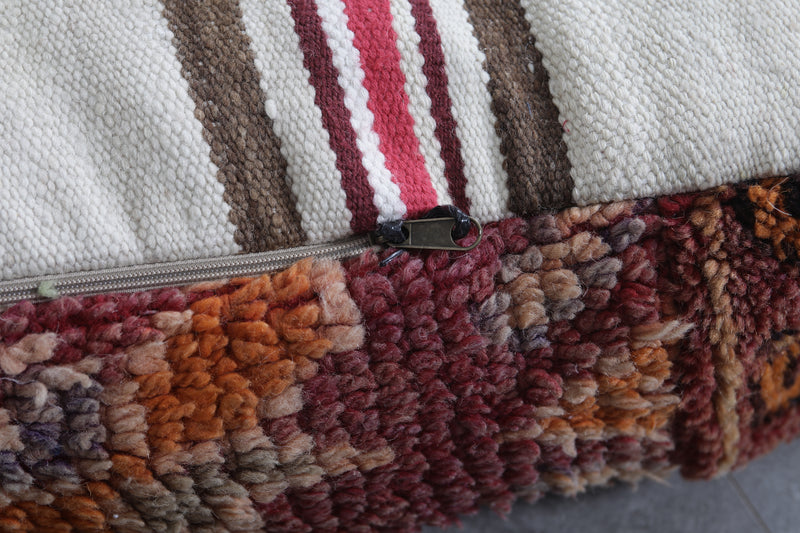 Moroccan berber handmade ottoman pouf - kilim pouf