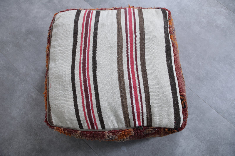 Moroccan berber handmade ottoman pouf - kilim pouf