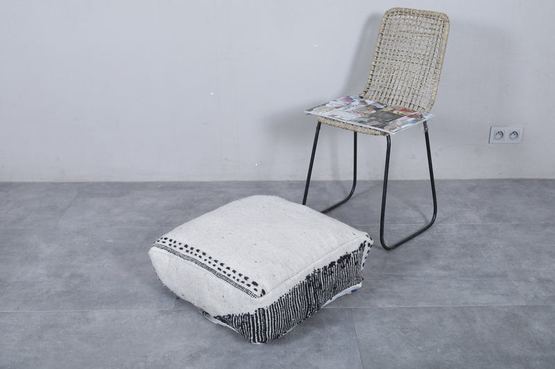 Moroccan handmade old ottoman pouf - kilim pouf