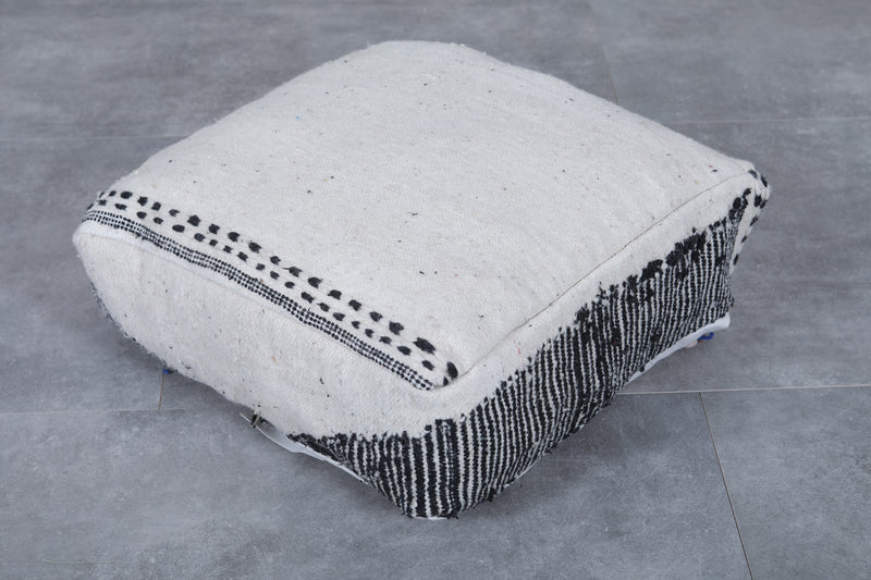 Moroccan handmade old ottoman pouf - kilim pouf