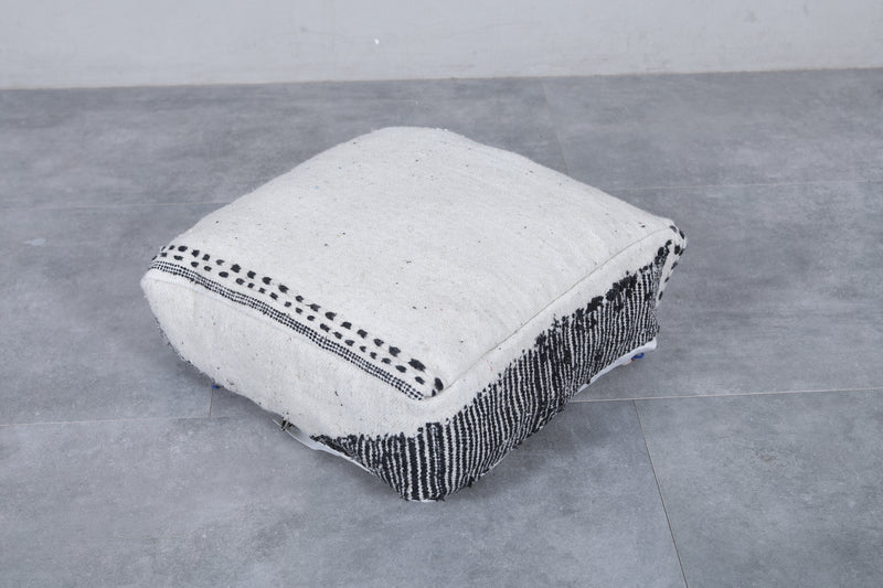 Moroccan handmade old ottoman pouf - kilim pouf