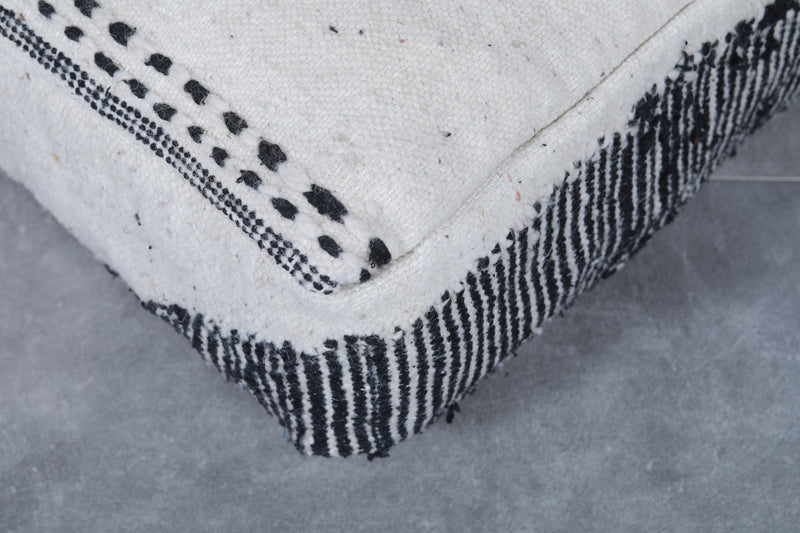 Moroccan handmade old ottoman pouf - kilim pouf