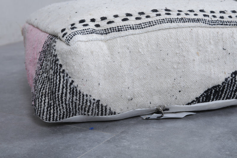 Moroccan handmade old ottoman pouf - kilim pouf