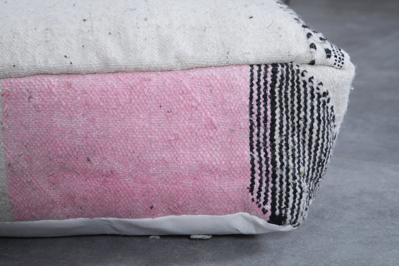Moroccan handmade old ottoman pouf - kilim pouf