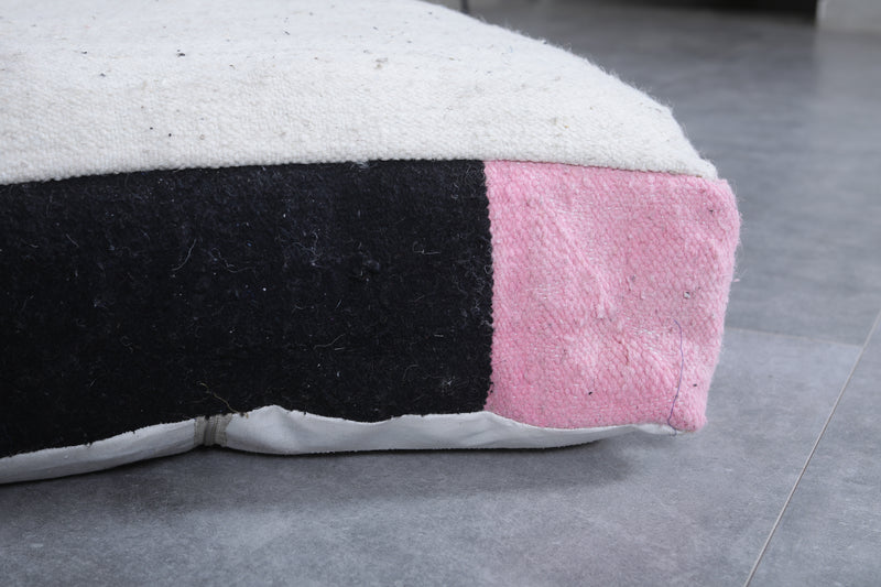 Moroccan handmade old ottoman pouf - kilim pouf