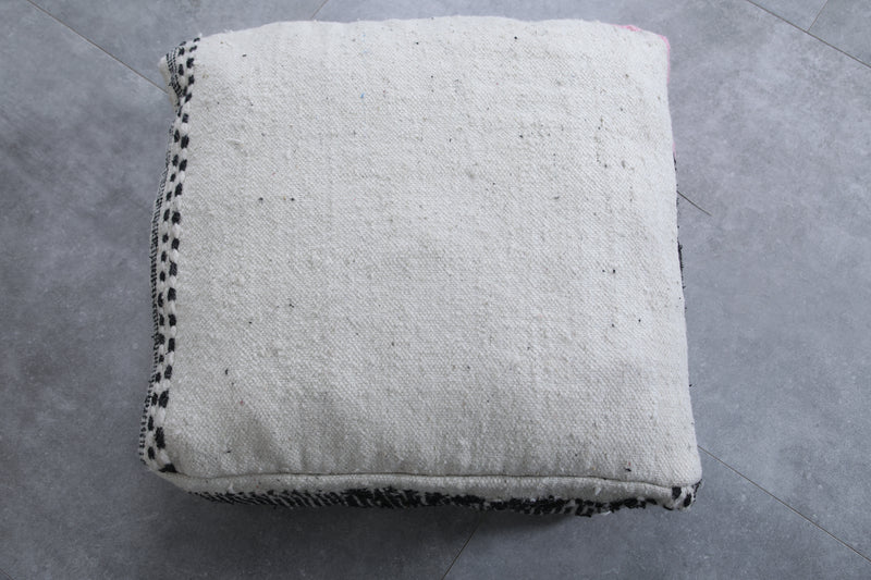Moroccan handmade old ottoman pouf - kilim pouf