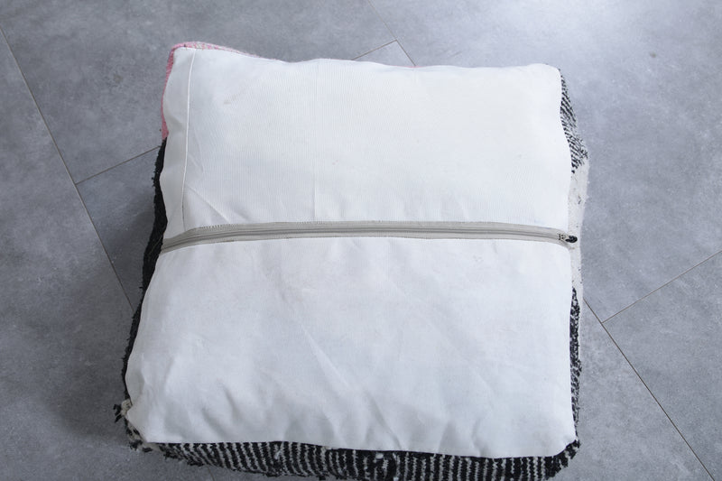 Moroccan handmade old ottoman pouf - kilim pouf