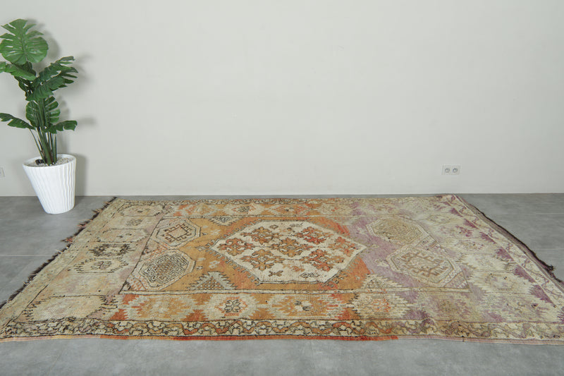 Abstract azilal rug - Authentic Moroccan wool area rug - 6.1 feet x 10.7 feet