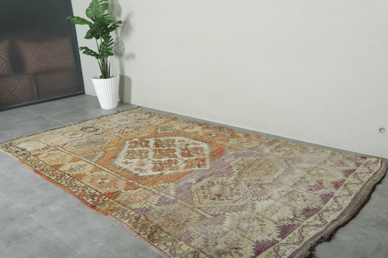 Abstract azilal rug - Authentic Moroccan wool area rug - 6.1 feet x 10.7 feet