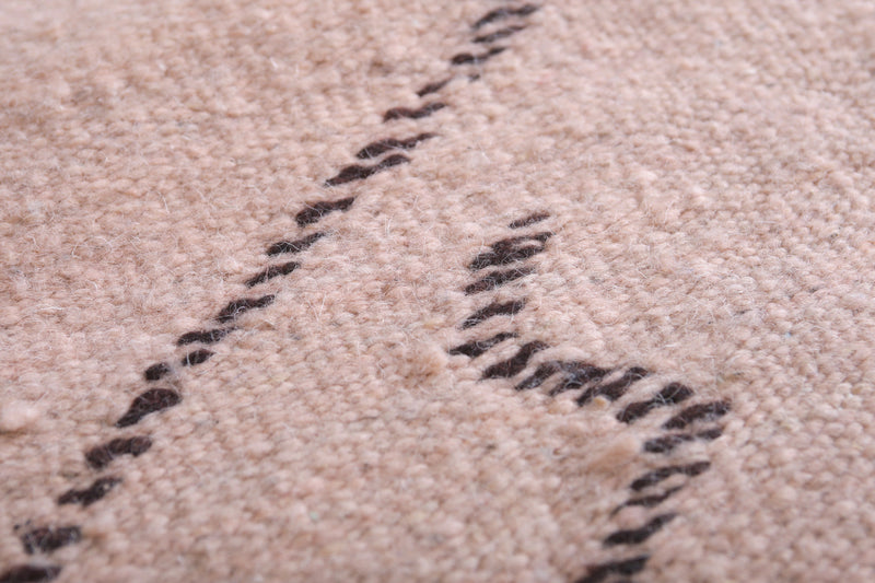 Moroccan Rug - Handwoven Wool 5.1 x 6.8 ft | Berber Tribal Design - Flat woven rugs