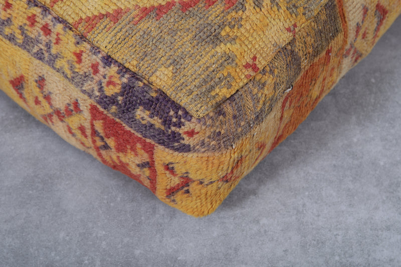 Moroccan handmade old ottoman pouf - kilim pouf