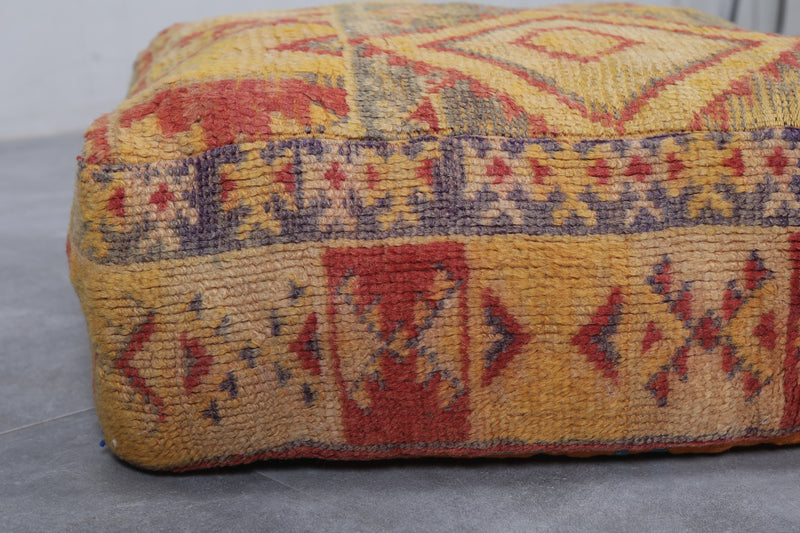 Moroccan handmade old ottoman pouf - kilim pouf
