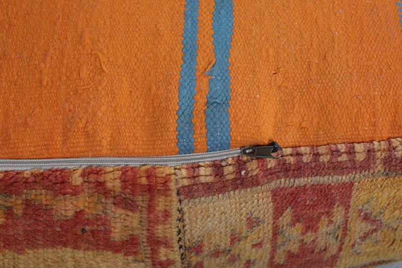 Moroccan handmade old ottoman pouf - kilim pouf