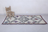 Moroccan berber rug 3.3 X 7.3 Feet - Boucherouite Rugs