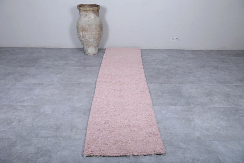 Moroccan Rug - 2.3x10 FT | Handwoven Pink Runner - Runner moroccan rugs