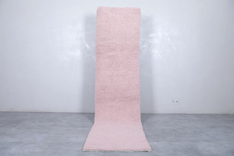 Moroccan Rug - 2.3x10 FT | Handwoven Pink Runner - Runner moroccan rugs