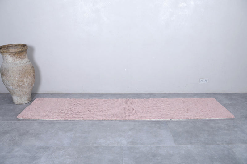 Moroccan Rug - 2.3x10 FT | Handwoven Pink Runner - Runner moroccan rugs