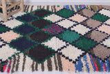 Moroccan berber rug 3.9 X 5.7 Feet - Boucherouite Rugs