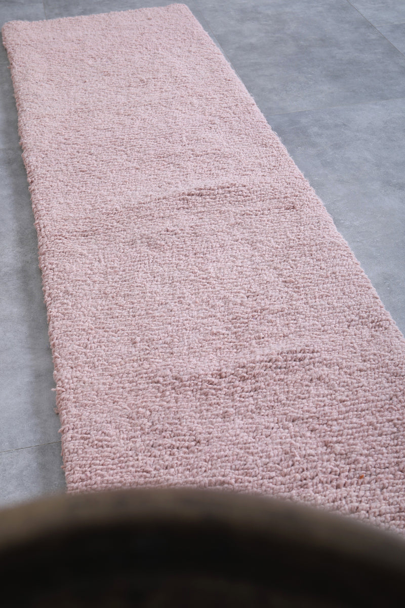 Moroccan Rug - 2.3x10 FT | Handwoven Pink Runner - Runner moroccan rugs