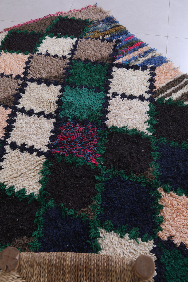 Handwoven Moroccan Berber Rug - 3.9 X 5.7 Feet - Boucherouite Rugs