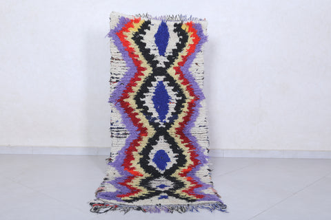 Moroccan berber rug 2.4 X 6 Feet - Boucherouite Rugs