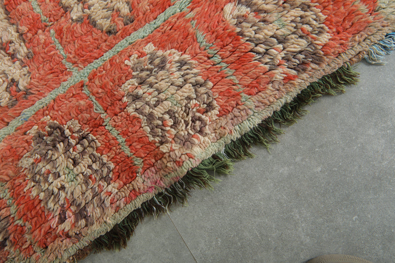 Runner geometric Moroccan rug - 2.6 feet x 9.9 feet - Handmade wool carpet