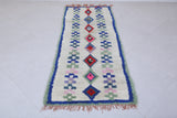 Moroccan berber rug 2.7 X 6.5 Feet - Boucherouite Rugs